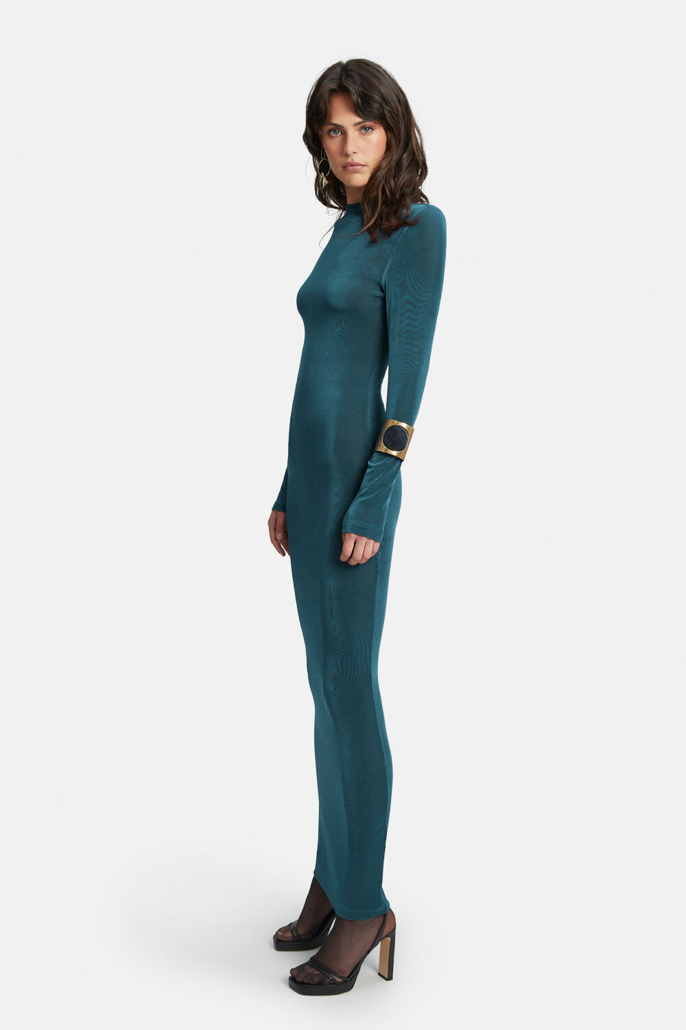 ARLO SLINKY KNIT DRESS in colour BAYBERRY