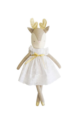 BRODERIE REINDEER in colour BRIGHT WHITE