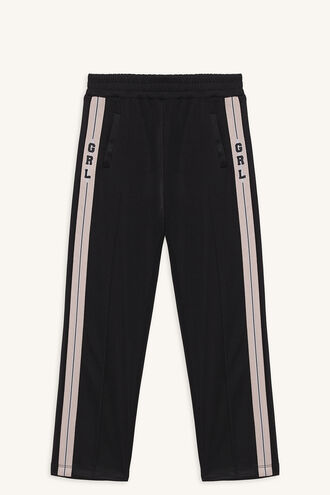 GIRL TRACK PANT in colour JET BLACK