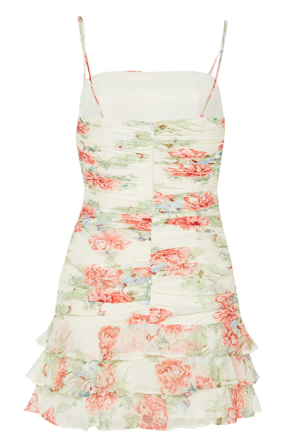 REMI FLORAL DRESS in colour MARSHMALLOW