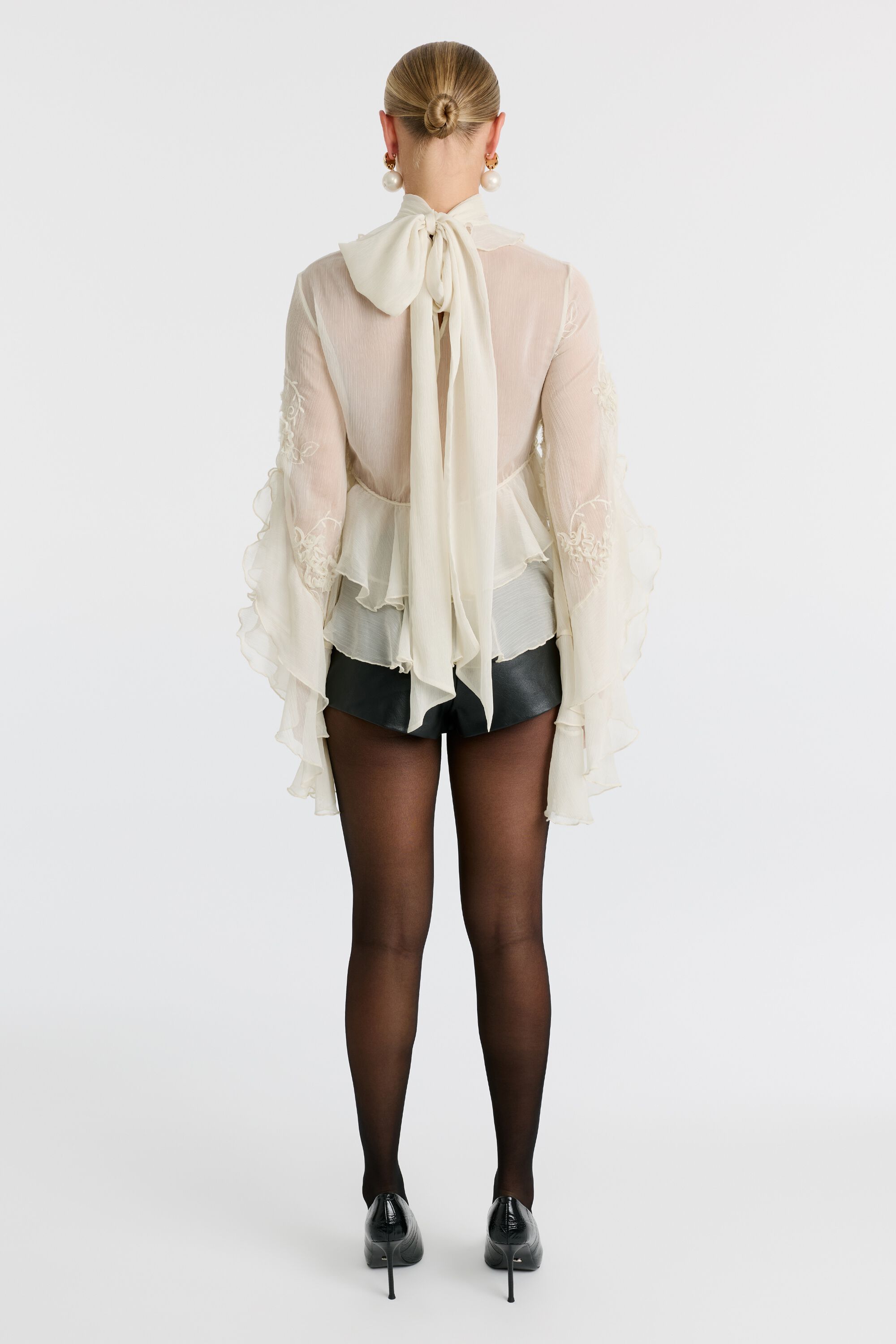 Jayla Vegan Leather Short In Black | Bardot
