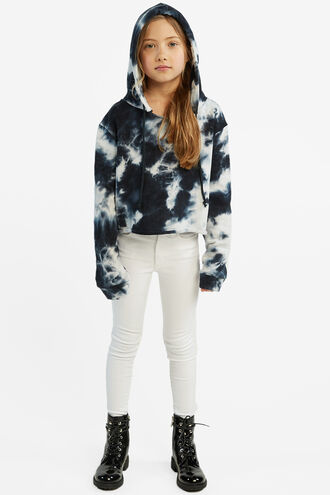 CROPPED HOODIE. in colour INSIGNIA BLUE