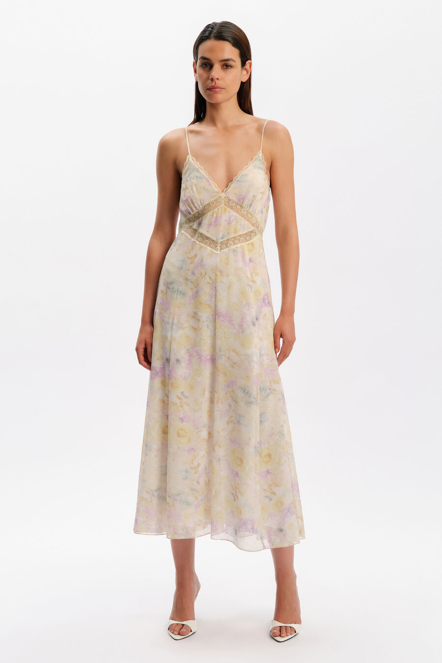Livia Lace Detail Midi Dress