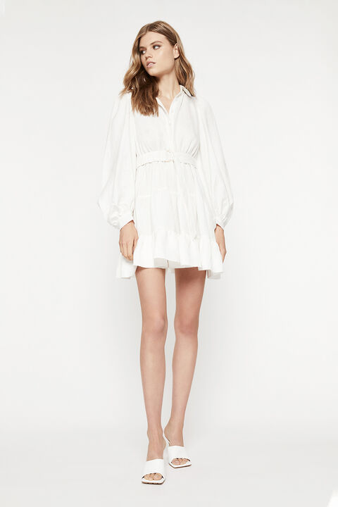 THE MINI SHIRT DRESS in colour CLOUD DANCER