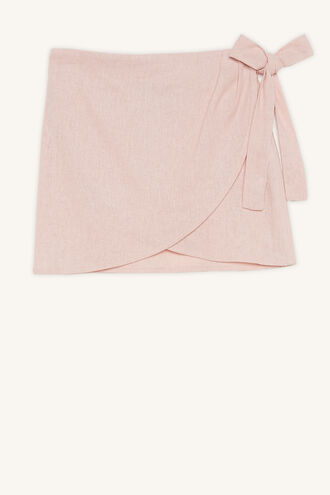 EMMA WRAP SKIRT in colour MISTY ROSE