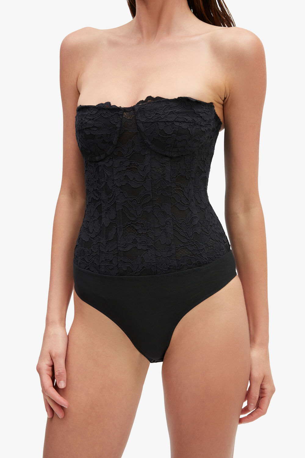 OSKAR BODYSUIT in colour CAVIAR