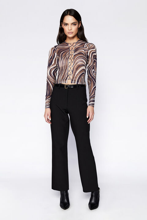 AUSTYN PANT IN BLACK in colour CAVIAR