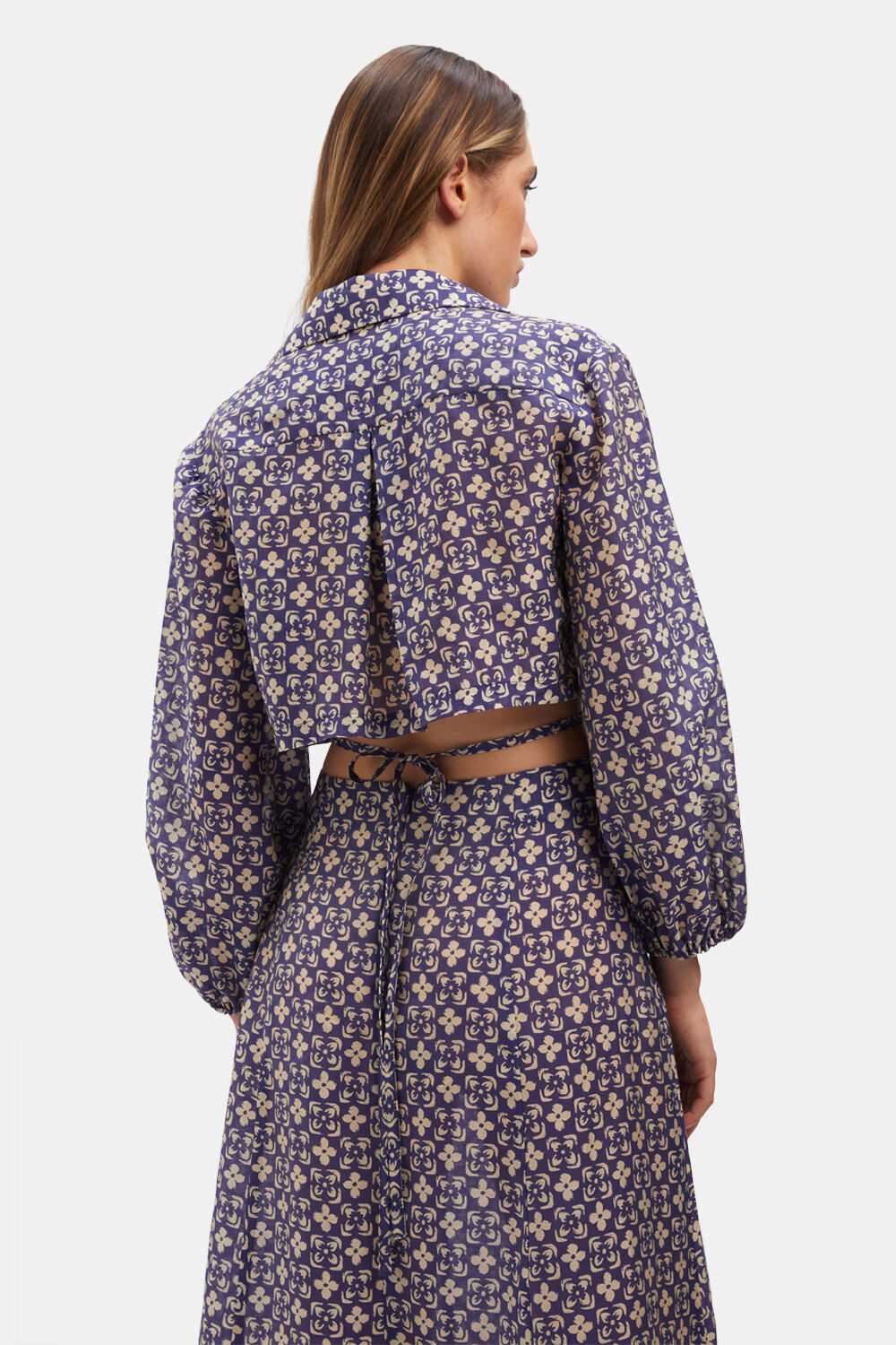 ARDEN PRINTED MIDI DRESS in colour DRESS BLUES