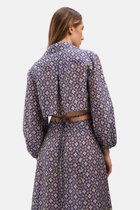 ARDEN PRINTED MIDI DRESS in colour DRESS BLUES