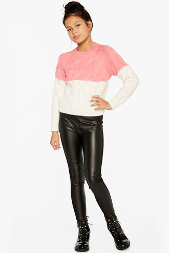 TWO TONE BRAID KNIT in colour AZALEA PINK