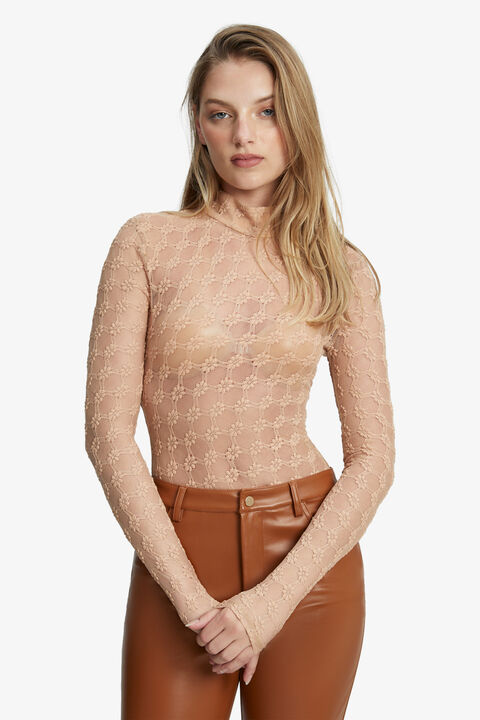 ADONI MESH BODYSUIT in colour MOONLIGHT