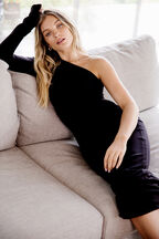 MIA DRESS in colour CAVIAR