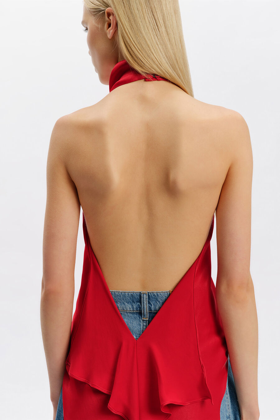 Sunella High Neck Halter Top