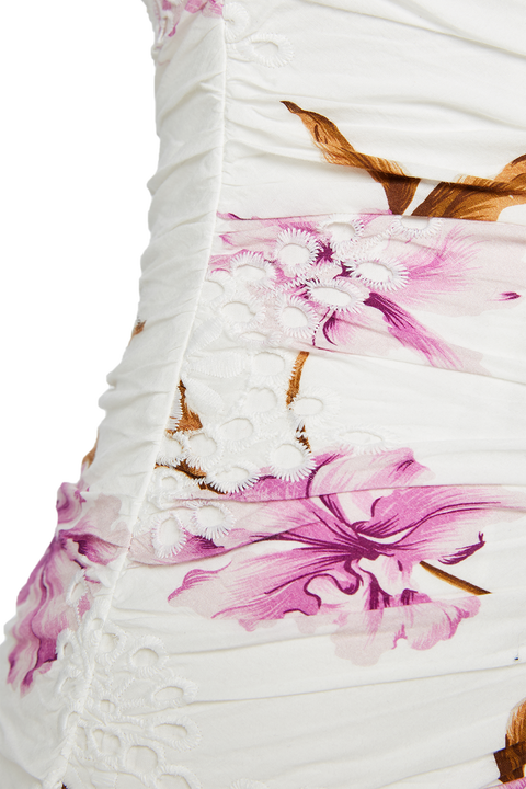 FLORAL PRINT DRESS in colour BLANC DE BLANC