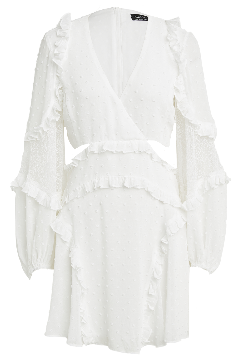 ZIGGY MINI DRESS in colour CLOUD DANCER