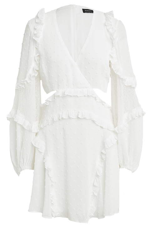 ZIGGY MINI DRESS in colour CLOUD DANCER