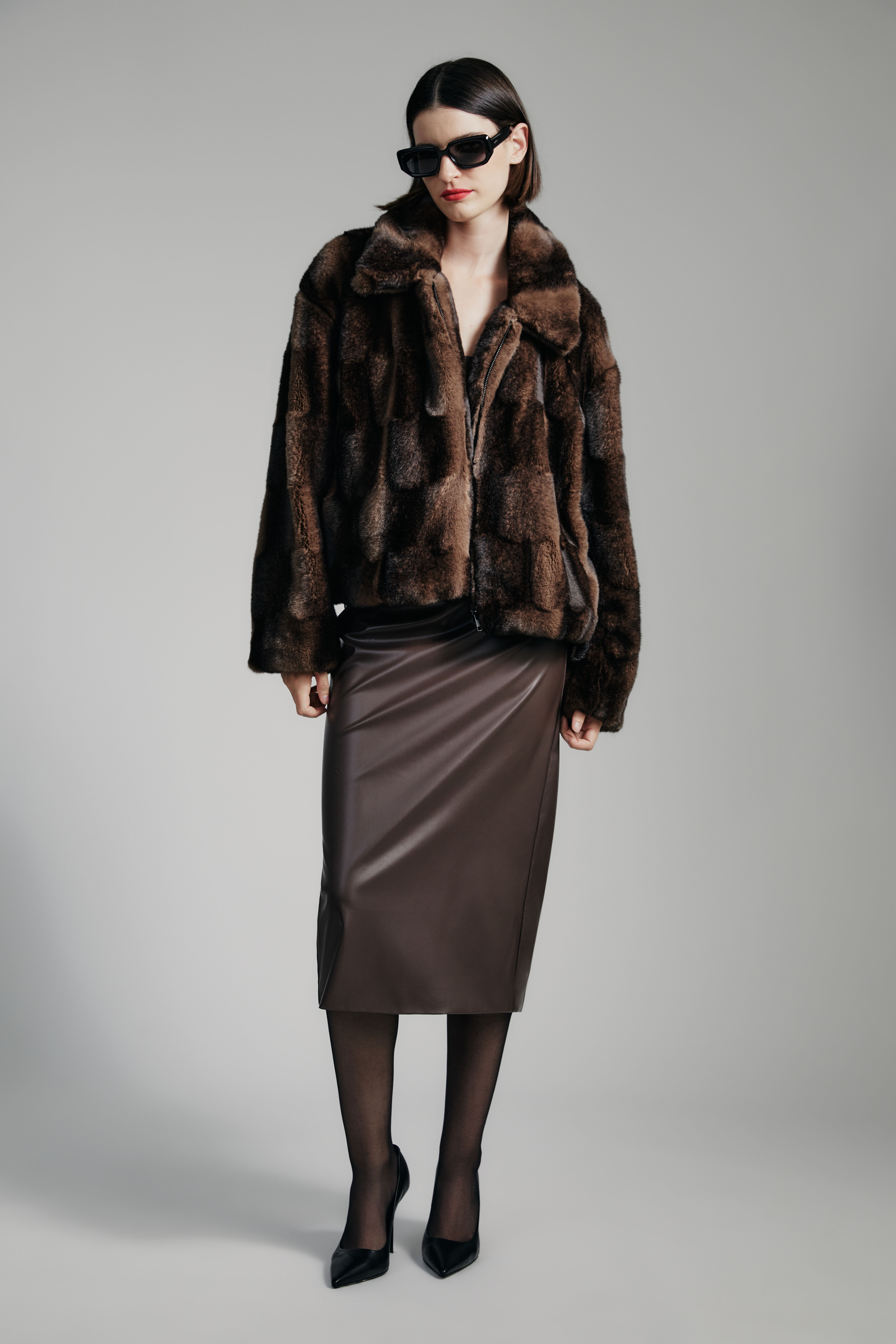 Faux fur jacket bardot 2025