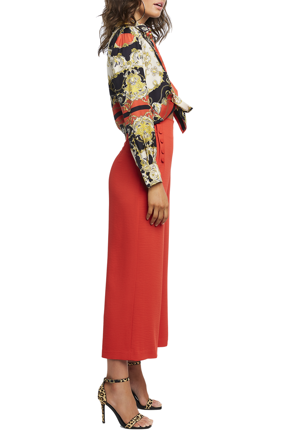 SCARF PRINT SHIRT in colour CAVIAR