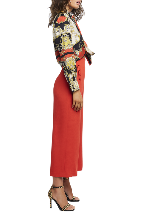 SCARF PRINT SHIRT in colour CAVIAR