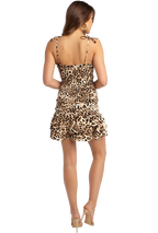 LEO SHIRRED DRESS in colour BUTTERUM