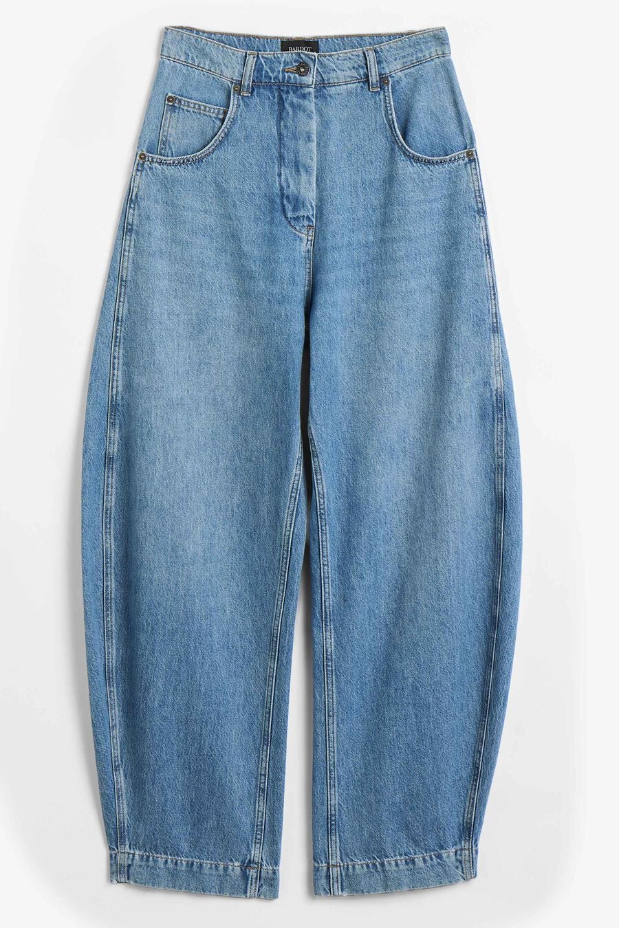 030 High Rise Barrel Leg Jean