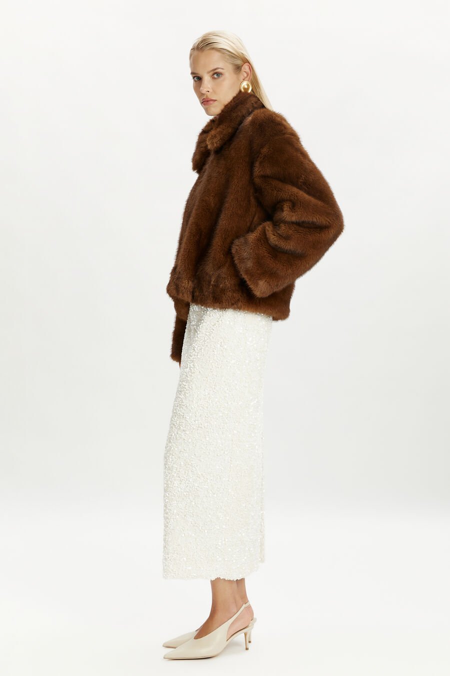 Sylvie Zip Faux Fur Jacket