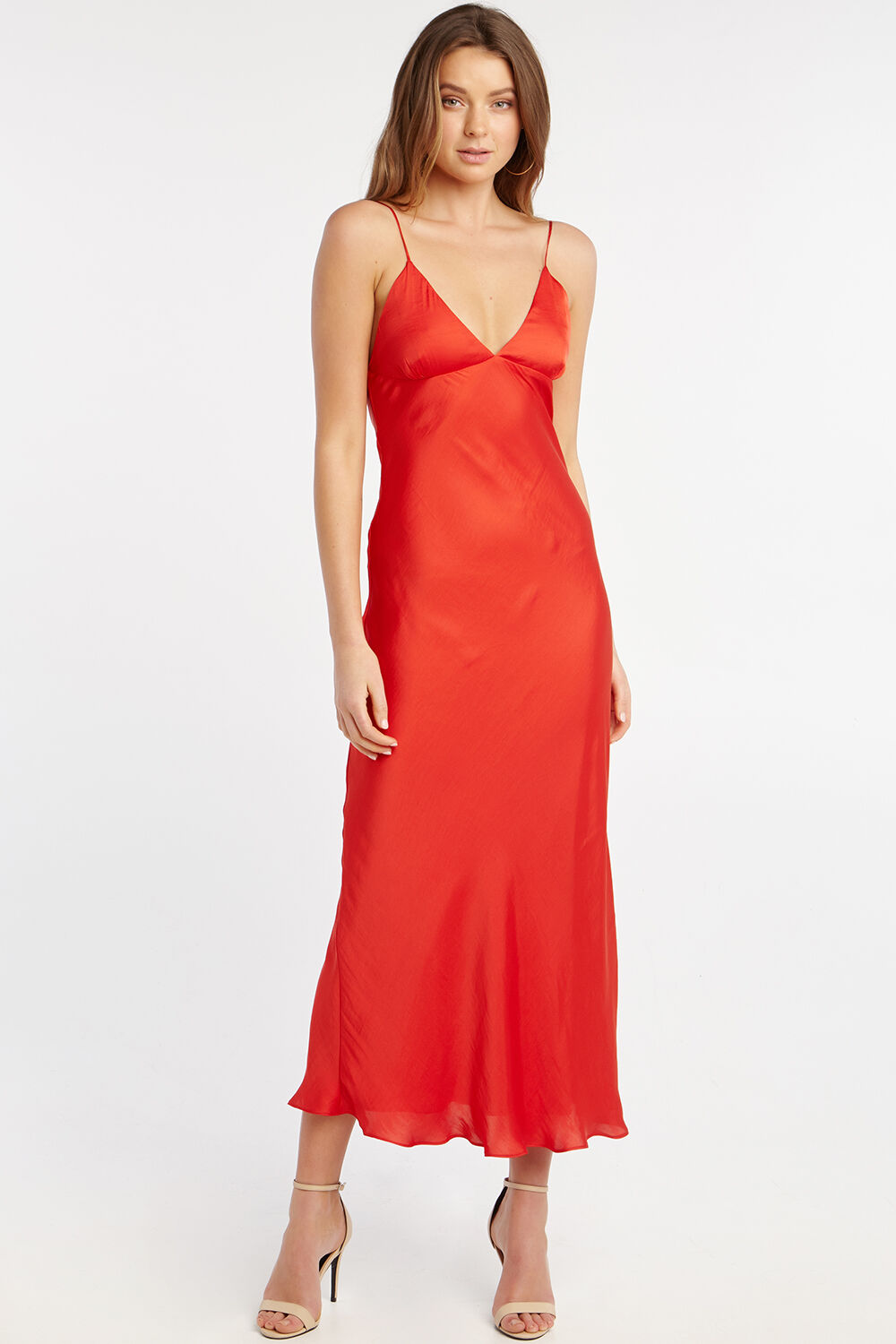 red slip on dress