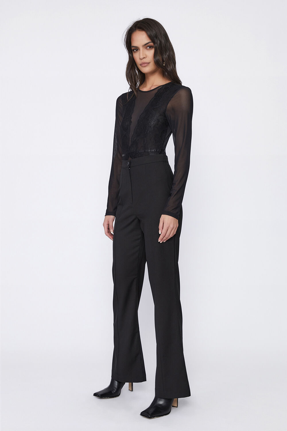 MILLY TAILORED PANT in colour CAVIAR