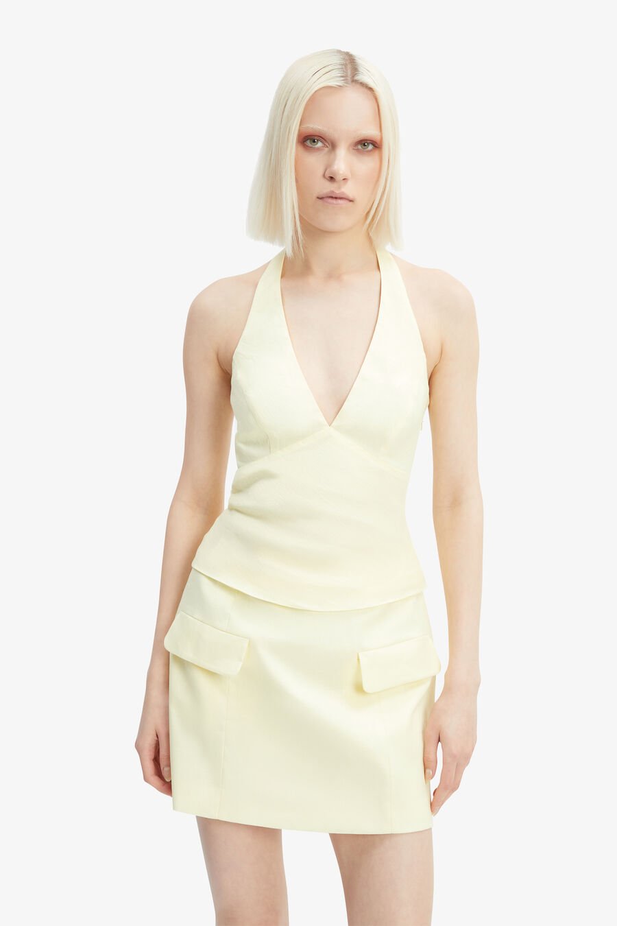 Paola Halter Linen Top