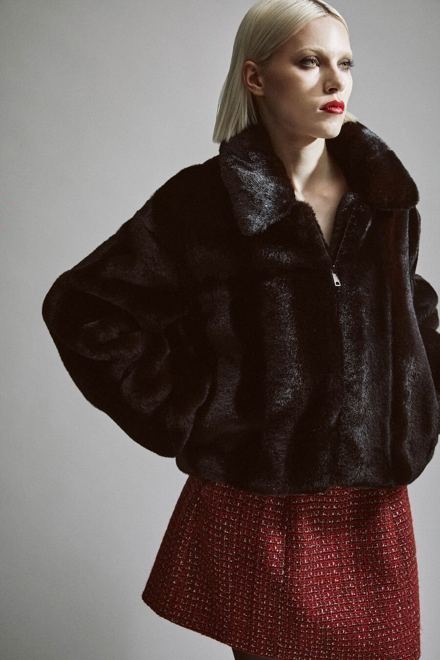 Sylvie Zip Faux Fur Jacket