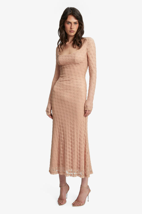 ADONI LACE MIDI DRESS in colour MOONLIGHT