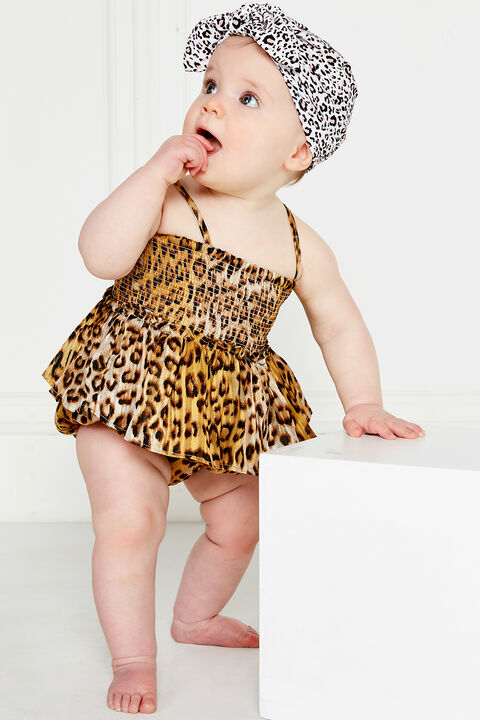 Rose Shirred Grow | Girls 000-2 All In One | Bardot Junior