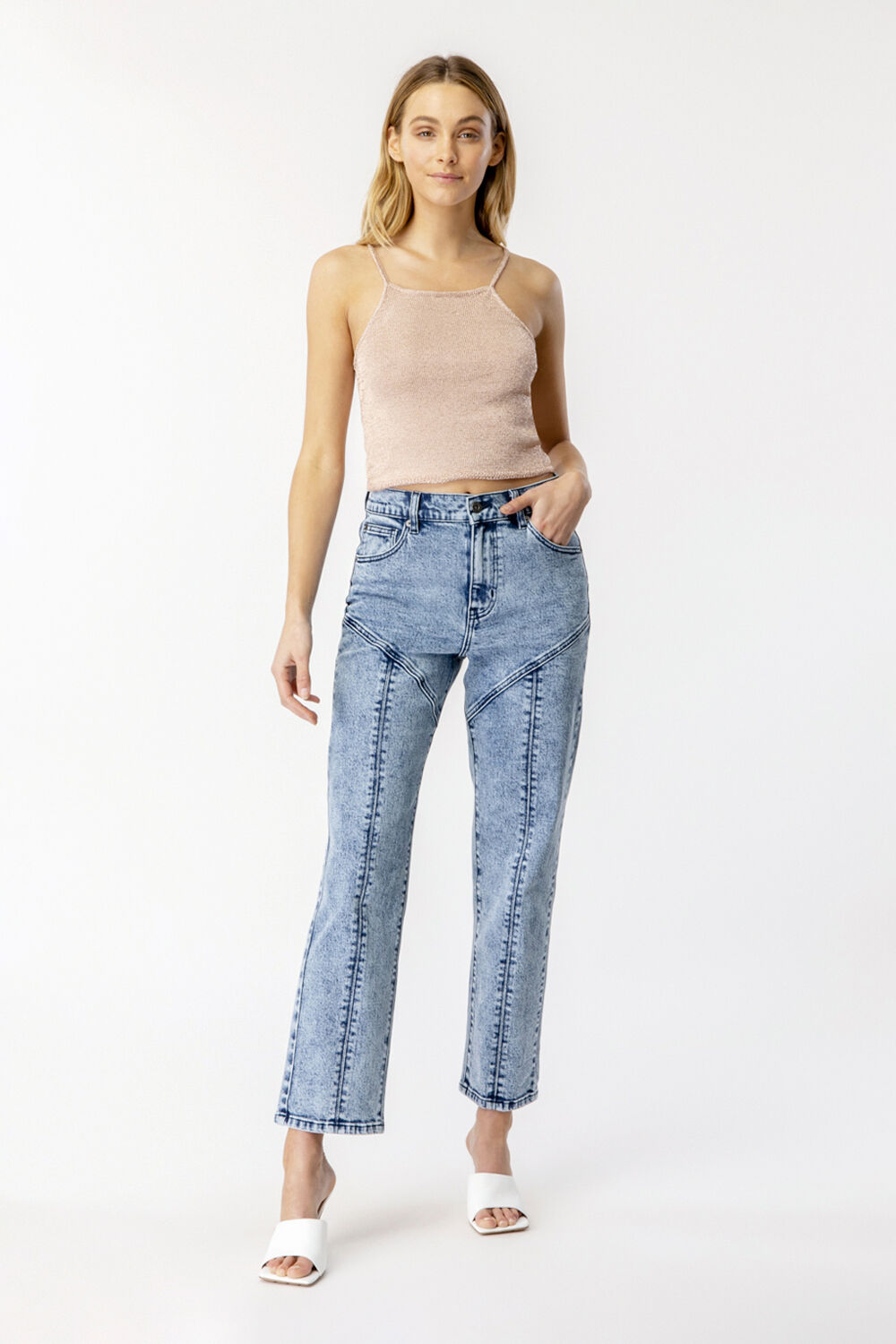 LUREX CAMI in colour ROSE CLOUD