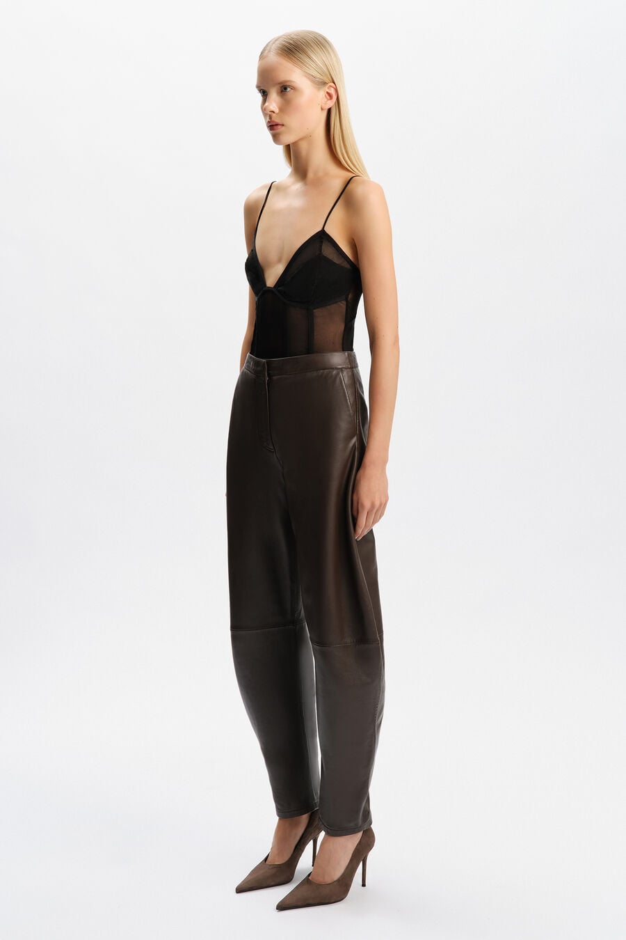 Ryan Leather Barrel Pant