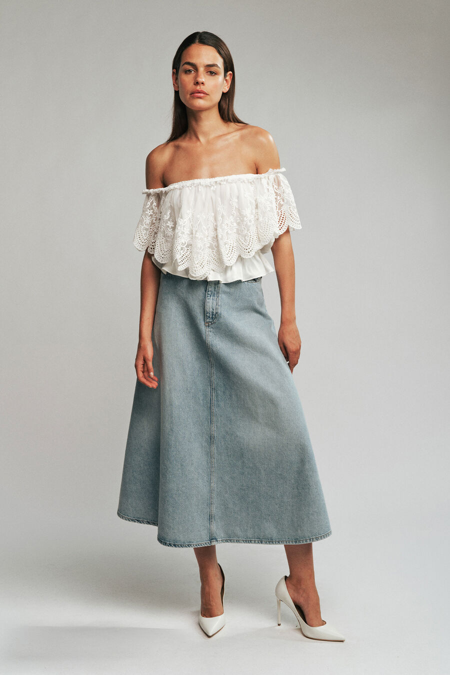 Ivanka Lace Detail Top