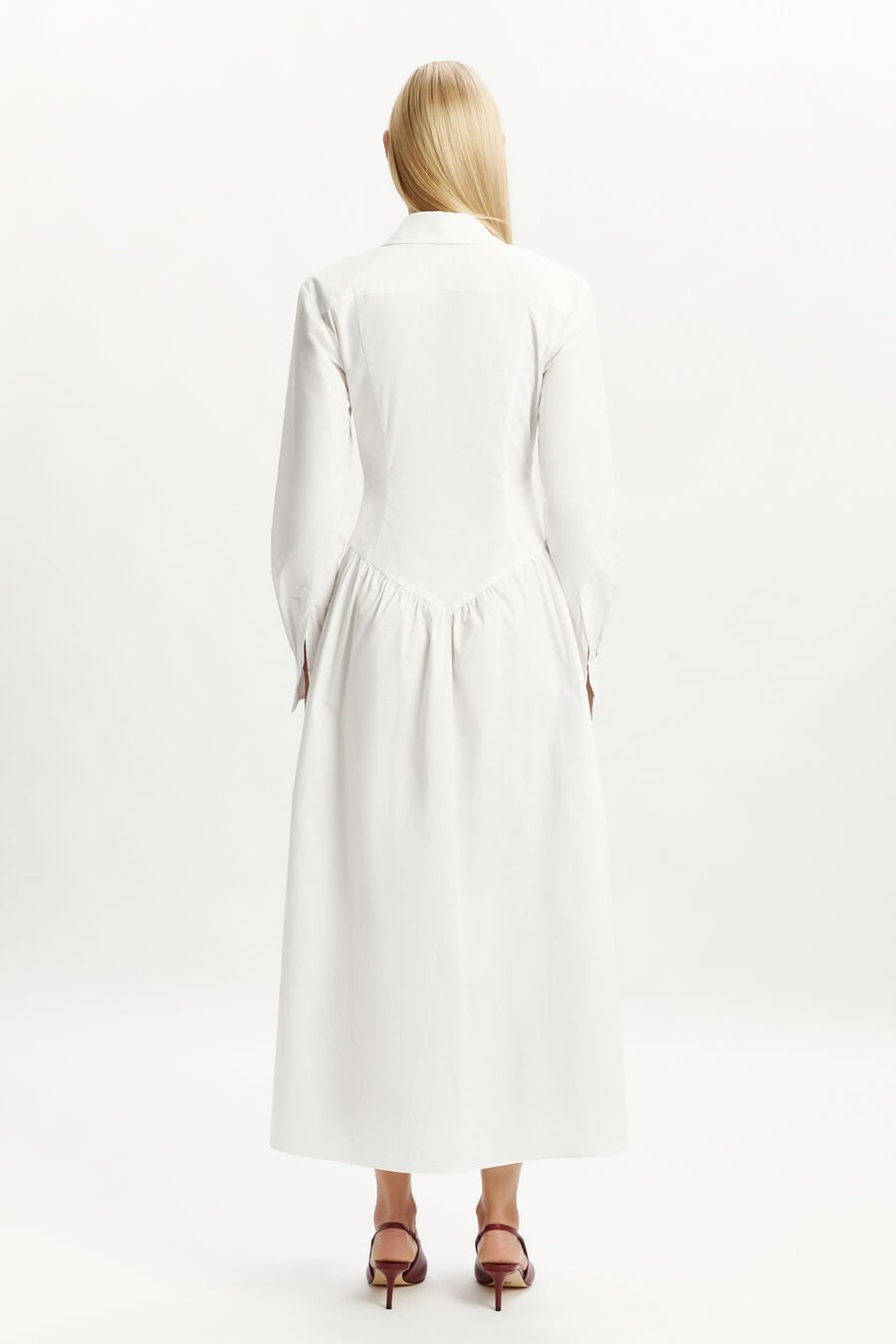 AGATHA FITTED SHIRT DRESS in colour ORCHID WHT