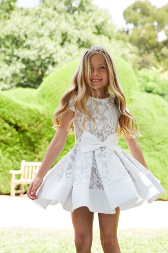 LOLA STARLET DRESS in colour CLOUD DANCER