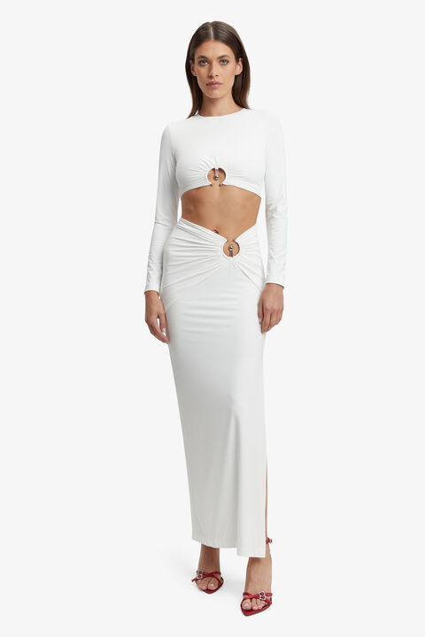NEVE MAXI SKIRT in colour BRIGHT WHITE