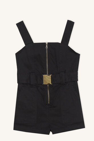 NEL UTILITY PLAYSUIT in colour JET BLACK
