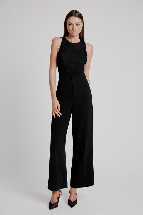 ANNA HIGH WAIST PANT in colour CAVIAR