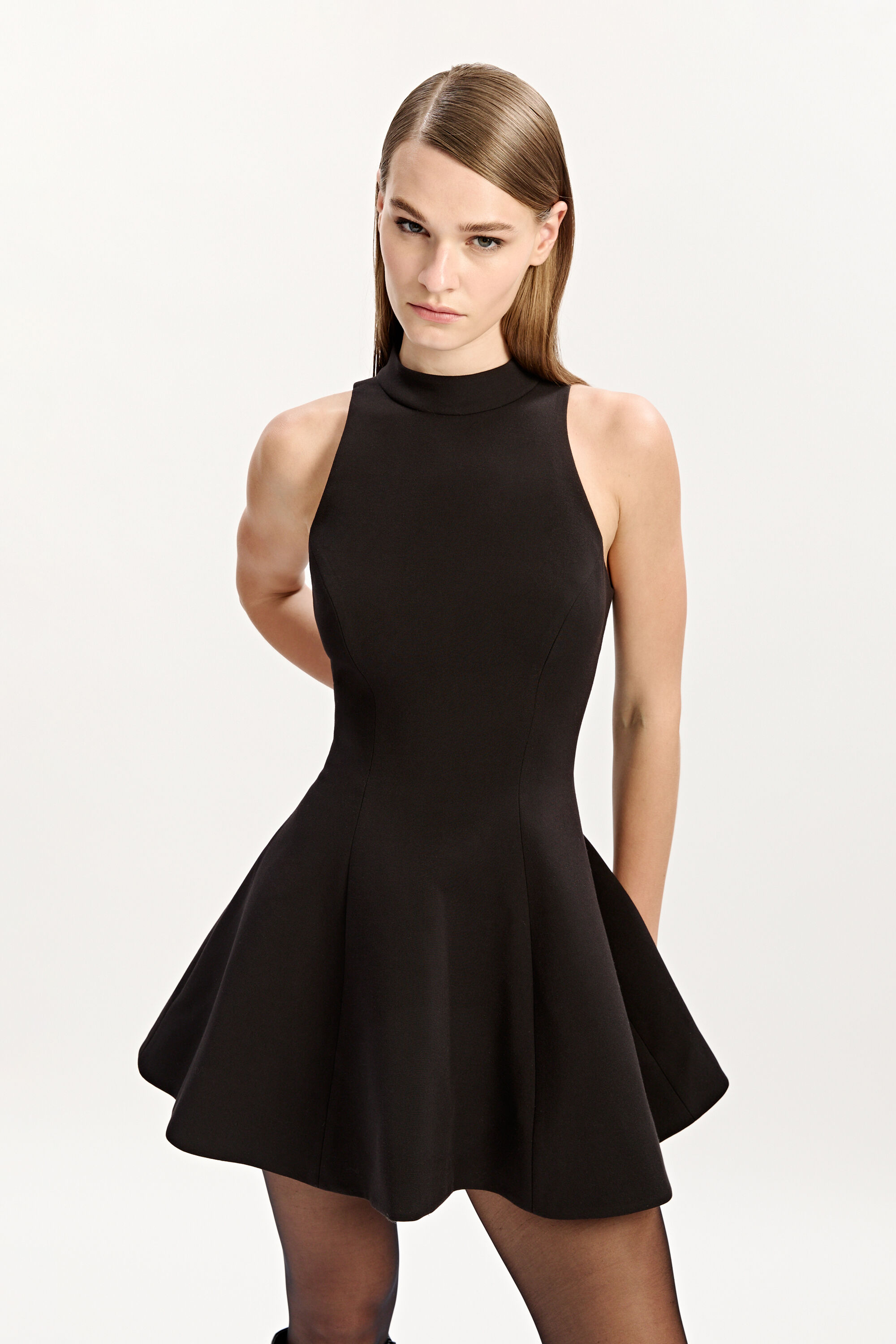 high collar black dress Tuckernuck Black Blythe Dress Black / S