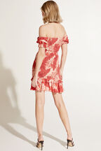 GWEN MINI DRESS in colour MINERAL RED