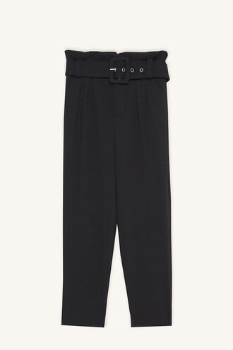 SLIM BUCKLE PANT in colour CAVIAR