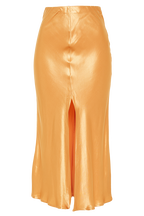 MIDI SLIP SKIRT in colour JAFFA ORANGE