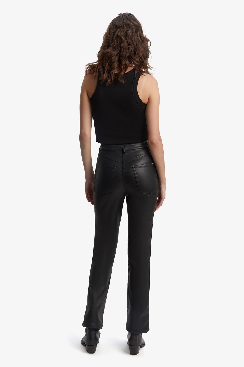 ALESI VEGAN LEATHER PANT in colour CAVIAR