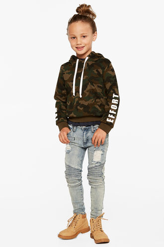 MINIMAL EFFORT HOODY in colour BURNT OLIVE