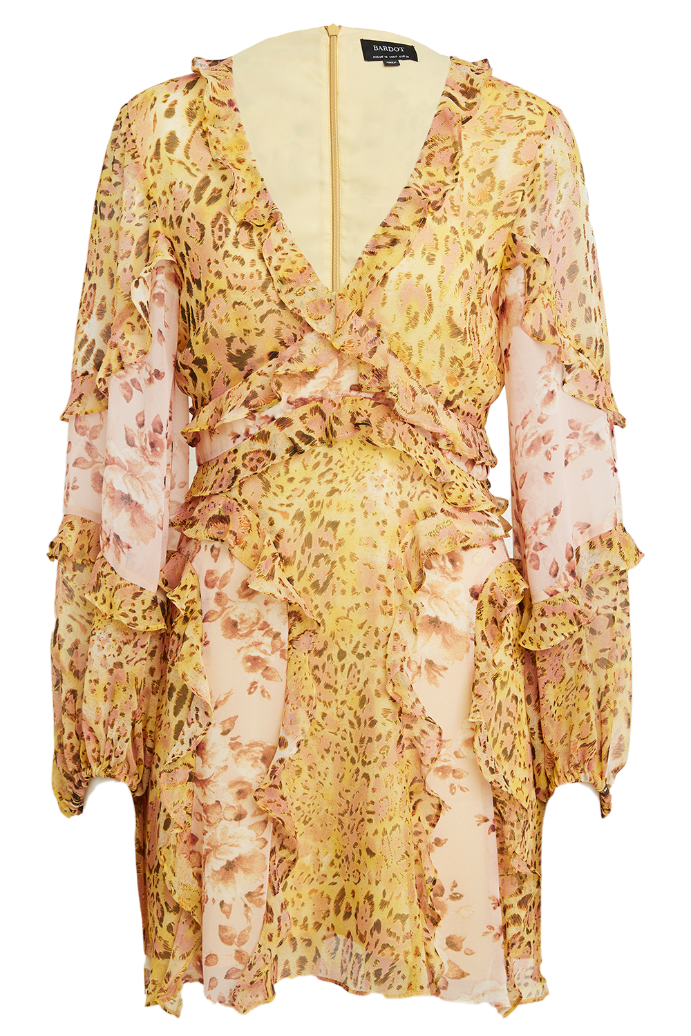 MIXED PRINT DRESS in colour WINTER WHITE