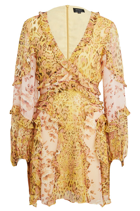 MIXED PRINT DRESS in colour WINTER WHITE