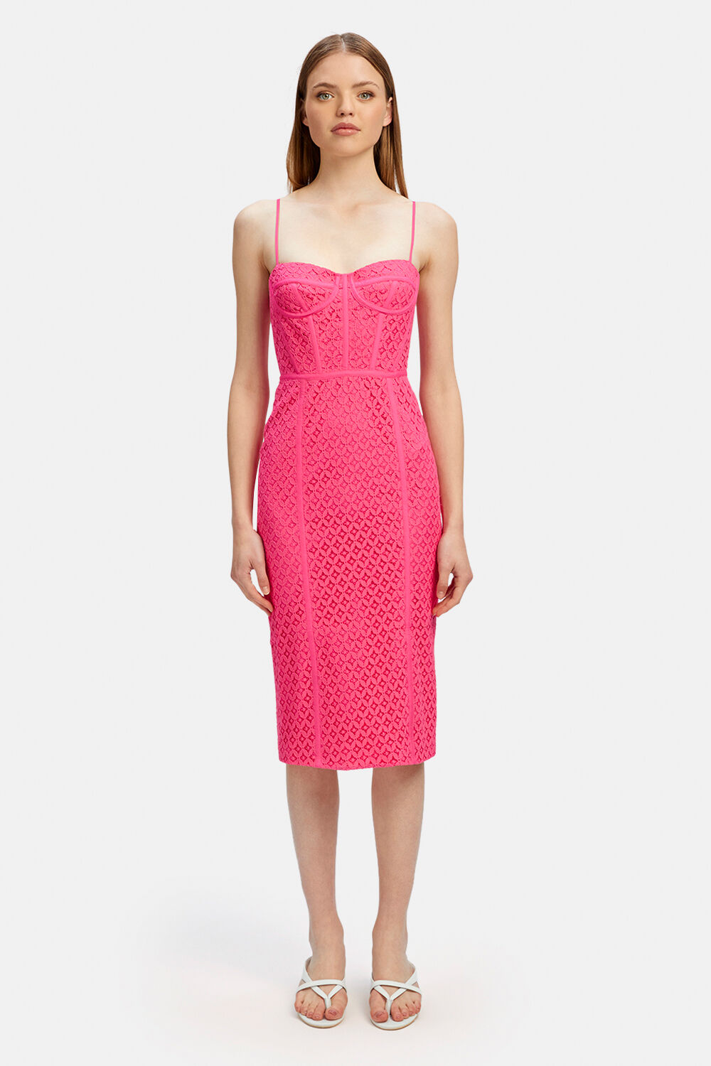 Bardot pink sales lace dress