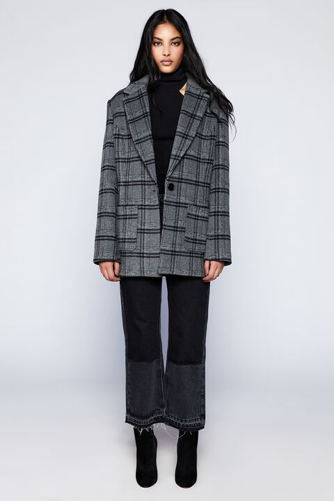CHECKED BLAZER in colour BIRCH